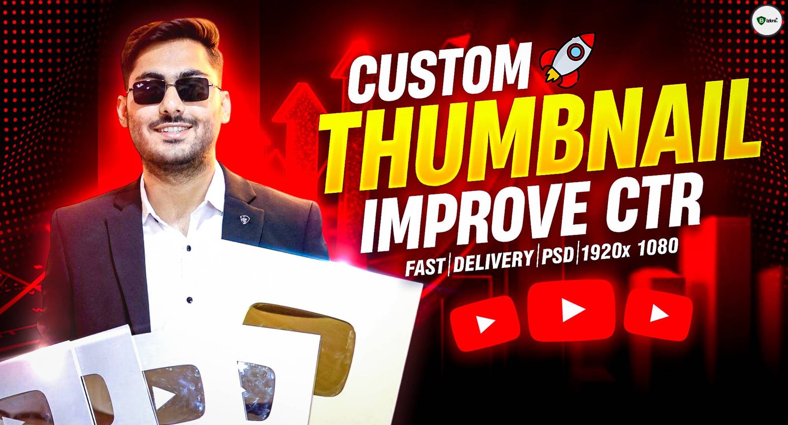 🎬 I will make attractive, custom thumbnails for all niches 🔥